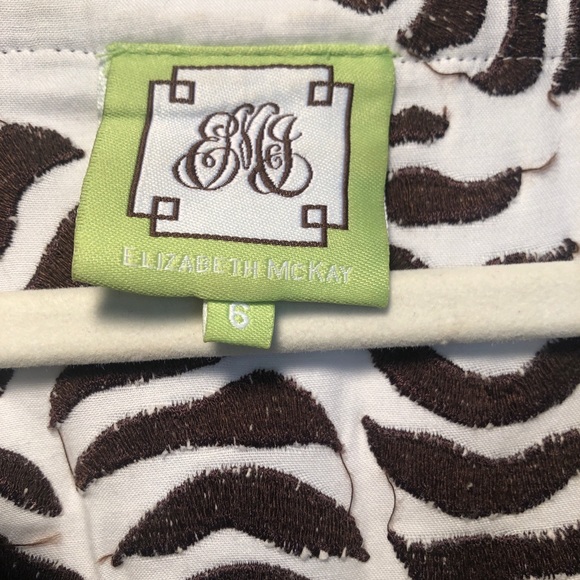 Elizabeth McKay Brown + White Tunic Size 6 - Picture 3 of 7